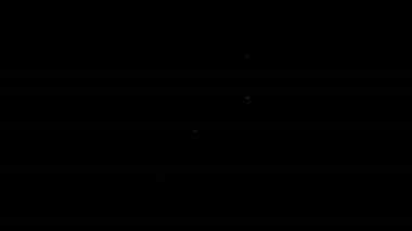Beyaz çizgi bilgisayar monitörü ve cep telefonu simgesi siyah arkaplanda izole edildi. İnternetten kazanç, pazarlama. 4K Video hareketli grafik canlandırması