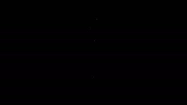 Siyah zemin üzerinde dolar sembolü olan beyaz çizgi parası. Bankacılık işareti. Para sembolü. 4K Video hareketli grafik canlandırması