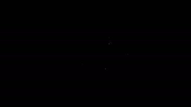 Siyah arkaplanda kilit simgesi olan beyaz çizgi Para. Kilitli para. Güvenlik, güvenlik, koruma kavramı. Güvenli ödeme kavramı. 4K Video hareketli grafik canlandırması