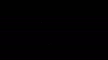 Beyaz çizgi Zarf simgesi siyah arkaplanda izole edildi. E- posta mektup sembolü. 4K Video hareketli grafik canlandırması