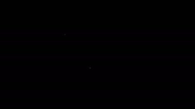 Beyaz çizgi Zarf simgesi siyah arkaplanda izole edildi. E- posta mektup sembolü. 4K Video hareketli grafik canlandırması