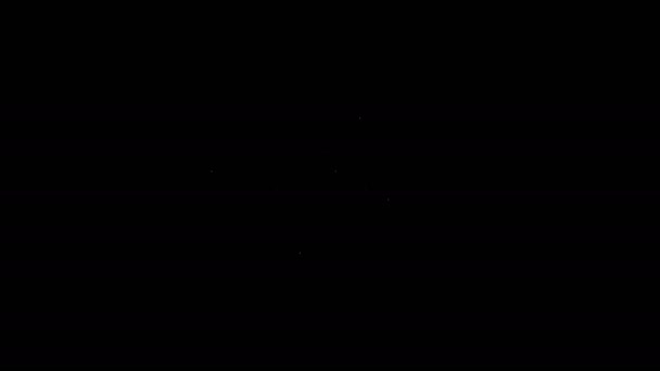 Linea bianca Gerarchia aziendale organogramma grafico infografica icona isolata su sfondo nero. Struttura organizzativa aziendale elementi grafici. Animazione grafica 4K Video motion — Video Stock