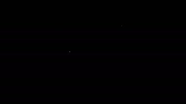 Grafik, çizelge, grafik, diyagram, bilgi grafiği, turta grafik simgesi içeren beyaz çizgi sunum finans kurulu siyah arkaplanda izole edildi. 4K Video hareketli grafik canlandırması