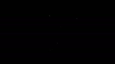 Siyah arkaplanda sterlin sembolü olan beyaz çizgi bilgisayar monitörü. İnternetten alışveriş konsepti. İnternetten kazanç. 4K Video hareketli grafik canlandırması