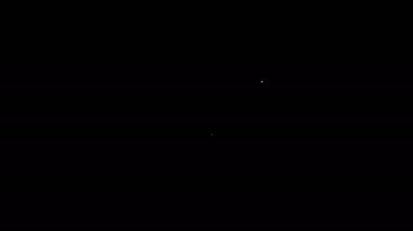 Siyah zemin üzerinde Avro sembolü simgesi olan beyaz çizgi parası. Bankacılık işareti. Para sembolü. 4K Video hareketli grafik canlandırması