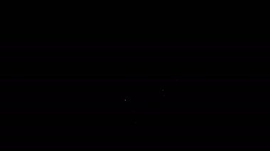 Beyaz çizgi bir numaralı fan eldiveni parmak havada ve siyah arka planda izole Amerikan futbol topu ikonu. Spor malzemeleri seti. 4K Video hareketli grafik canlandırması