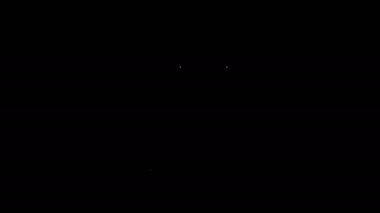 Siyah arka planda izole edilmiş beyaz çizgi dolap ya da futbol, basketbol takımı ya da işçiler için soyunma odası. 4K Video hareketli grafik canlandırması