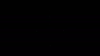 Siyah arka planda beyaz çizgi futbol kulübü logosu şablonu ikonu izole edildi. Logo, etiket, amblem, işaret, poster tasarımı. 4K Video hareketli grafik canlandırması