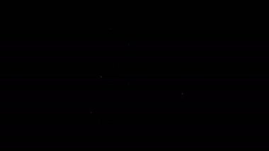 Siyah arka planda beyaz çizgi ya da sivri uçlu futbol ayakkabıları. Amerikan futbolu ayakkabısı ve topu. 4K Video hareketli grafik canlandırması