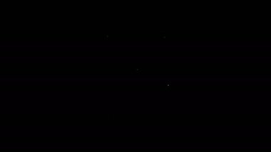 Siyah zemin üzerinde dolar sembolü olan beyaz çizgi alarm saati. Vakit nakittir. Etkili zaman yönetimi. İş konsepti. 4K Video hareketli grafik canlandırması