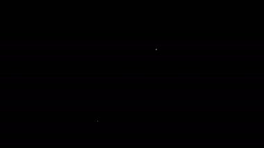 Siyah arkaplanda beyaz çizgi dosya simgesi izole edildi. Kontrol listesi simgesi. İş konsepti. 4K Video hareketli grafik canlandırması