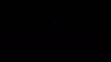 Işıklı beyaz çizgi ampul ve siyah arka planda izole edilmiş fikir ikonu konsepti. Enerji ve fikir sembolü. İlham konsepti. 4K Video hareketli grafik canlandırması