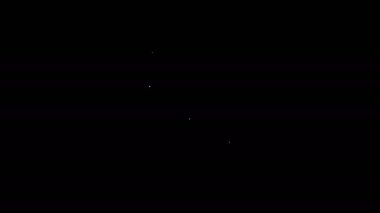 Siyah arkaplanda beyaz çizgi turta grafikleri ve madeni para simgesi izole edildi. Diyagram çizelgesi. 4K Video hareketli grafik canlandırması