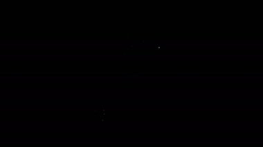 Siyah arkaplanda beyaz çizgi tıp kitabı ikonu var. 4K Video hareketli grafik canlandırması