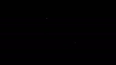 Siyah arka planda izole edilmiş beyaz çizgi hapları. İlaç paketi. Tablet, vitamin, antibiyotik, aspirin. 4K Video hareketli grafik canlandırması