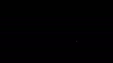 Siyah arka planda beyaz çizgi ilaç veya tablet ikonu var. Kapsül hapı ve uyuşturucu işareti. Eczane tasarımı. 4K Video hareketli grafik canlandırması