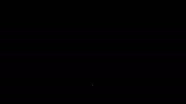 Siyah arka planda beyaz çizgi ilaç veya tablet ikonu var. Kapsül hapı ve uyuşturucu işareti. Eczane tasarımı. 4K Video hareketli grafik canlandırması