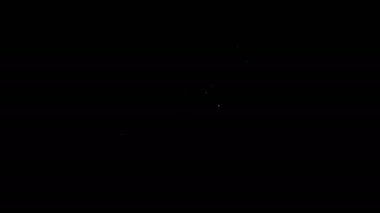 Beyaz çizgi krem tüp tıp ikonu siyah arka planda izole edilmiş. Tüp, kap, diş macunu, krem rengi. 4K Video hareketli grafik canlandırması