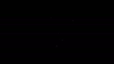 Beyaz çizgi ilk yardım çantası simgesi siyah arkaplanda izole edildi. Haçlı sağlık kutusu. Acil durumlar için tıbbi ekipman. Sağlık sigortası konsepti. 4K Video hareketli grafik canlandırması