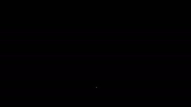 Beyaz çizgi Zarf simgesi siyah arkaplanda izole edildi. E- posta mektup sembolü. 4K Video hareketli grafik canlandırması