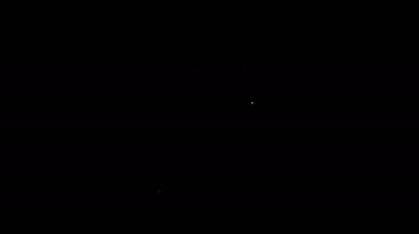 Beyaz çizgi Dosya belgesi ve klasör klipsi simgesi siyah arkaplanda izole edildi. Kontrol listesi simgesi. İş konsepti. 4K Video hareketli grafik canlandırması