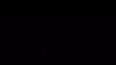 Siyah arkaplanda beyaz çizgi dosya simgesi izole edildi. Kontrol listesi simgesi. İş konsepti. 4K Video hareketli grafik canlandırması