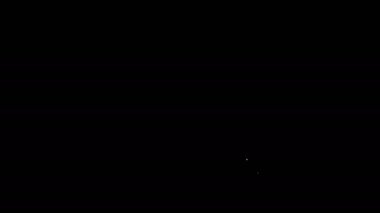 Siyah zemin üzerinde silgi ve çizgi simgesi olan beyaz çizgi kalem. Eğitim işareti. Çizim ve eğitim araçları. Okul sembolü. 4K Video hareketli grafik canlandırması