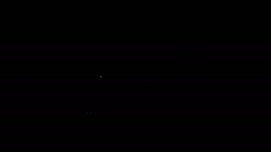 Siyah arkaplanda beyaz çizgi boş defter ve kalem simgesi var. Kağıt ve kalem. 4K Video hareketli grafik canlandırması