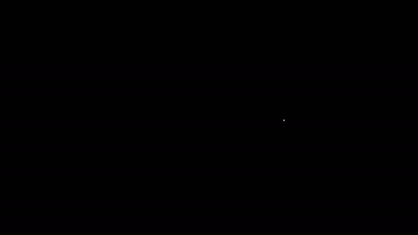 Witte lijn Medicijn pil of tablet pictogram geïsoleerd op zwarte achtergrond. Capsule pil en drugsteken. Farmaceutisch ontwerp. 4K Video motion grafische animatie — Stockvideo