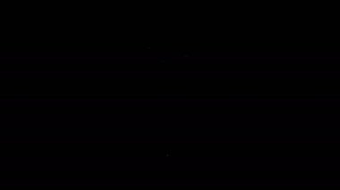 Siyah arkaplanda beyaz çizgi seçici simgesi izole edildi. Engelleme teknolojisi, kripto para madenciliği, bitcoin, dijital para piyasası, kripto para cüzdanı. 4K Video hareketli grafik canlandırması