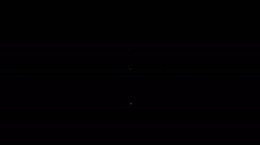 Ördek üzerinde beyaz çizgi avı, siyah arka planda izole edilmiş hedef simgesi var. Ördekli ve hedefli av kulübü logosu. Tüfek merceği ördeğe nişan alıyor. 4K Video hareketli grafik canlandırması