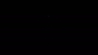 Siyah arka planda izole edilmiş hedef simgesi olan geyikler üzerinde beyaz çizgi avı. Geyik ve hedefli av kulübü logosu. Tüfek merceği bir geyiği hedef alıyor. 4K Video hareketli grafik canlandırması