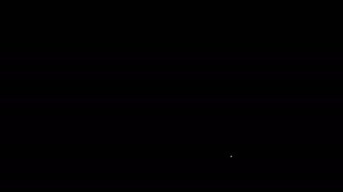 Beyaz hat. Siyah arka planda balık tutma ikonu yok. İçki yasağı işareti. 4K Video hareketli grafik canlandırması