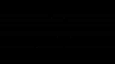 Beyaz çizmeli balıkçı botu simgesi siyah arkaplanda izole edilmiş. Su geçirmez lastik bot. Yağmurlu hava, balıkçılık, avcılık, bahçe işleri için çizme. 4K Video hareketli grafik canlandırması