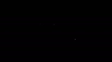 Beyaz çizgi bilgisayar monitörü, siyah arkaplanda kablosuz kablosuz ağ ikonu olan akıllı bir ev. Uzaktan kumanda. 4K Video hareketli grafik canlandırması