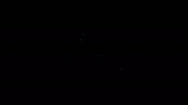 Beyaz Saray koruma altında. Siyah arka planda izole edilmiş bir ikon. Koruma, güvenlik, güvenlik, koruma, savunma konsepti. 4K Video hareketli grafik canlandırması