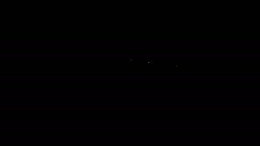 Beyaz Saray koruma altında. Siyah arka planda izole edilmiş bir ikon. Koruma, güvenlik, güvenlik, koruma, savunma konsepti. 4K Video hareketli grafik canlandırması