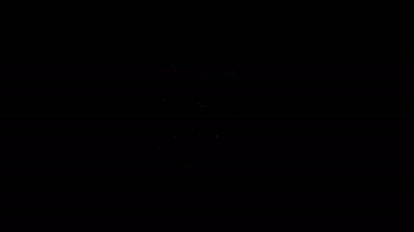 Beyaz çizgi bal peteği dünya haritası siyah arkaplanda izole edilmiş. Dünya arısı günü. Ekolojik olay kavramı. 4K Video hareketli grafik canlandırması