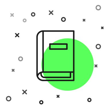 Siyah çizgi Kullanıcı elle simgesi beyaz arkaplanda izole edildi. Kullanıcı rehberi kitabı. Talimat işareti. Kullanmadan önce oku. Vektör İllüstrasyonu