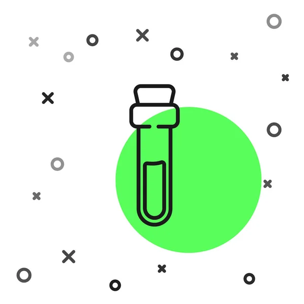 黑线瓶与爱情药水图标隔离在白色背景 情人节的象征 病媒图解 — 图库矢量图片