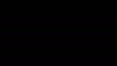 Beyaz çizgi traş köpüğü simgesi siyah arkaplanda izole edilmiş. Tıraş köpüğü. 4K Video hareketli grafik canlandırması