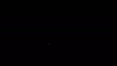 Beyaz çizgi bira siyah arkaplanda izole edilebilir. 4K Video hareketli grafik canlandırması