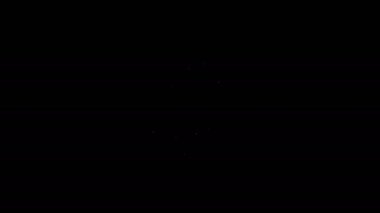 Beyaz çizgi Hop simgesi siyah arkaplanda izole edildi. 4K Video hareketli grafik canlandırması