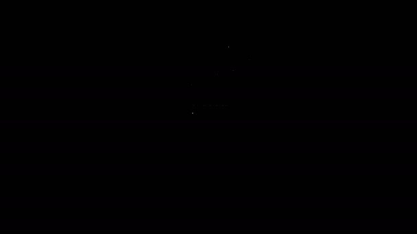 Bílá čára Krém nebo krém kosmetické trubice ikona izolované na černém pozadí. Výrobky pro péči o tělo pro muže. Grafická animace pohybu videa 4K — Stock video