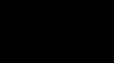Beyaz çizgi Proje ekibi üs simgesi siyah arkaplanda izole edildi. İş analizi ve planlama, danışmanlık, takım çalışması, proje yönetimi. 4K Video hareketli grafik canlandırması