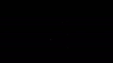 Siyah arka planda beyaz çizgi ikonlu adam kullanıcısı izole edildi. İş simgesi kullanıcı profili simgesi simgesi. Erkek kullanıcı işareti. 4K Video hareketli grafik canlandırması