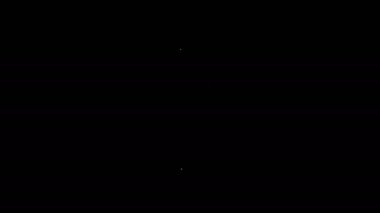 Beyaz çizgi Zaman Yönetimi simgesi siyah arkaplanda izole edildi. Saat ve vites tabelası. Üretkenlik sembolü. 4K Video hareketli grafik canlandırması