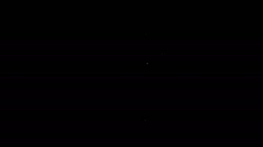 Beyaz Çizgili Adam siyah arkaplanda bayrak simgesi tutuyor. 4K Video hareketli grafik canlandırması