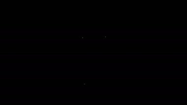 Beyaz çizgi kullanıcı grubu simgesi siyah arkaplanda izole edildi. Bir grup insan ikonu. İş simgesi kullanıcı profili simgesi simgesi. 4K Video hareketli grafik canlandırması