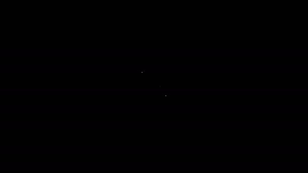 Línea blanca Icono base del equipo del proyecto aislado sobre fondo negro. Análisis y planificación empresarial, consultoría, trabajo en equipo, gestión de proyectos. Animación gráfica de vídeo 4K — Vídeos de Stock